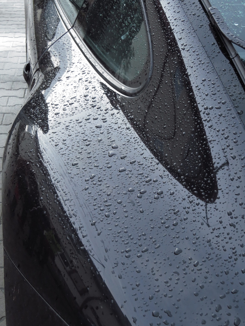Paint, land vehicle, raindrop, transparent, mode of transportation, drop, shine, day, 4K, monsoon, nature, reflection, wet, water, rainy season, Fender