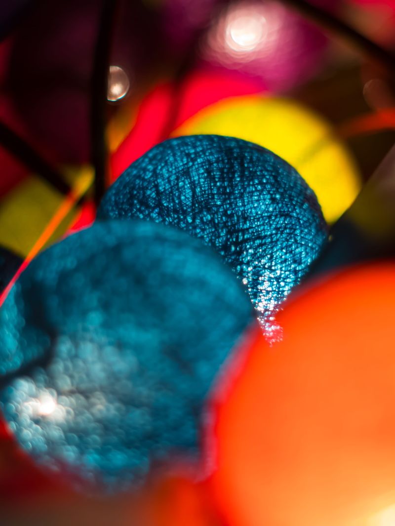 selective focus, joy, indoors, art and craft, light, softness, focus on foreground, still life, colourfull, colours, sphere, pink color, fun, balls, blue