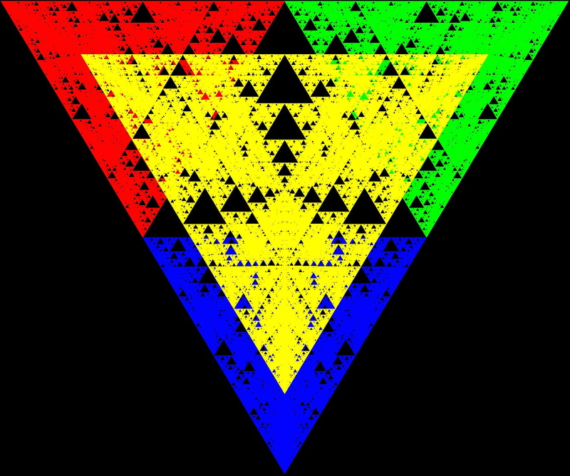 indoors, shape, red, star shape, art and craft, night, vibrant color, yellow, Green, black background, triangle shape, abstract, Colourfull, green color