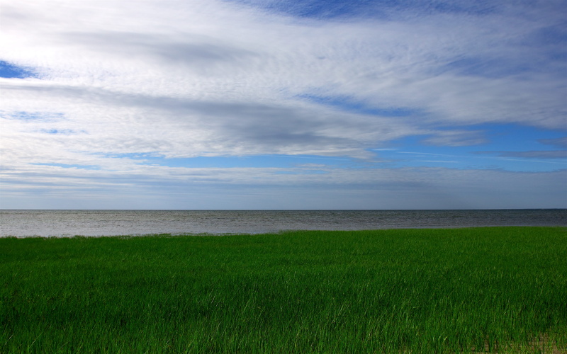 blue, brewster, sea, wide angle, beauty in nature, color, united states, colourfull, colorfull, 4K, green color, outdoors, horizon, tranquility, land