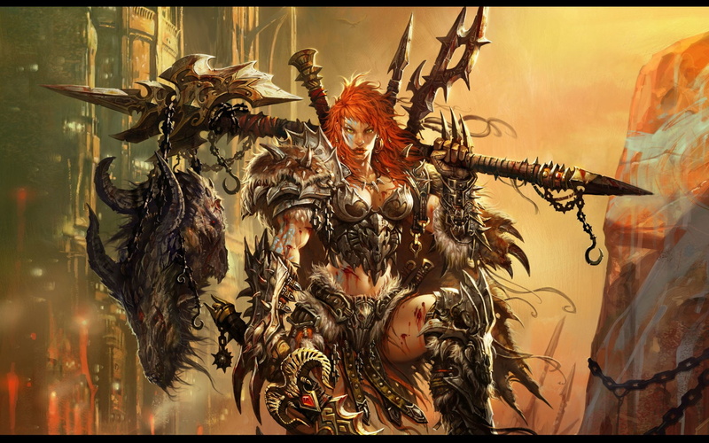 indoors, transfer print, mask - disguise, Diablo III, built structure, Fantasy, female, disguise, real people, representation, Diablo, human representation