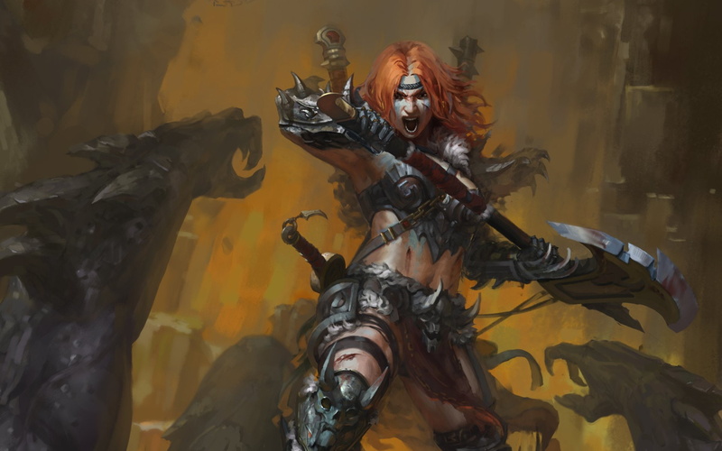 Diablo III, Diablo, 1080P, Barbarian (Diablo III)