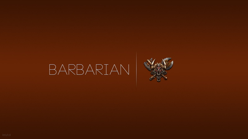 Diablo III, 1080P, classes, Barbarian, video game characters, crest