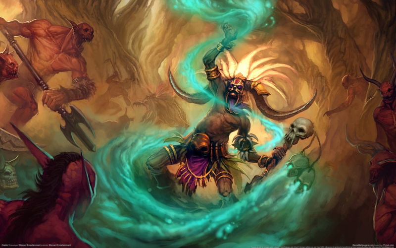Diablo III, Diablo, 1080P, Witch Doctor (Diablo III)