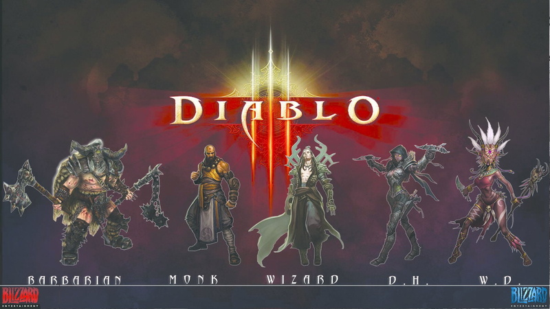 Witch Doctor (Diablo III), 1080P, Monk (Diablo III), Wizard (Diablo III), Diablo III, Diablo, Barbarian (Diablo III), Demon Hunter (Diablo III)