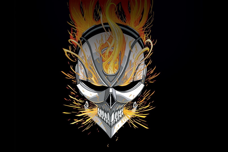 indoors, low angle view, pattern, cut out, Eli Morrow, studio shot, All-New Ghost Rider, multi colored, Robbie Reyes, no people, craft, creativity, water