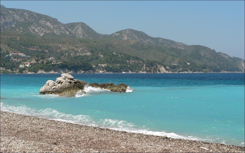 3d and abstract, beach, isl, druffix, paradise, coast, greek, europe, greece, 1080P