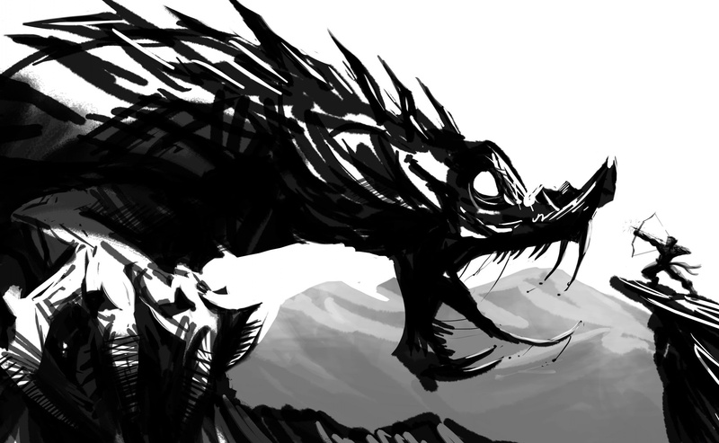 fantasy, archers, 2K, dragon, fantasy art, art, artwork