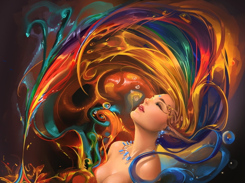 paintings, art, hd, fantasy, sakimichan, x, artwork, digital, wildlife, abstract, 720P