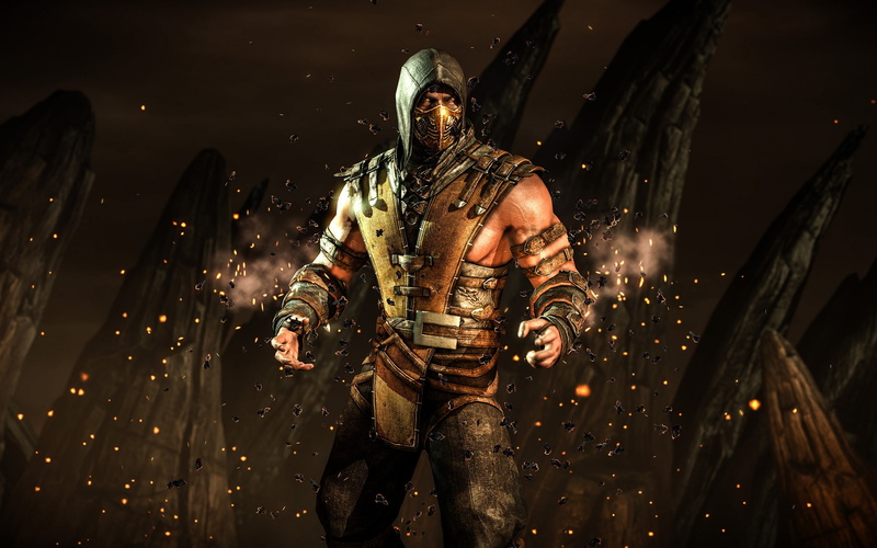 communication, weapon, wallpa, game, indoors, night, security, scorpion, three quarter length, holding, males, mortal, front view, 2K, warning sign, hellfire