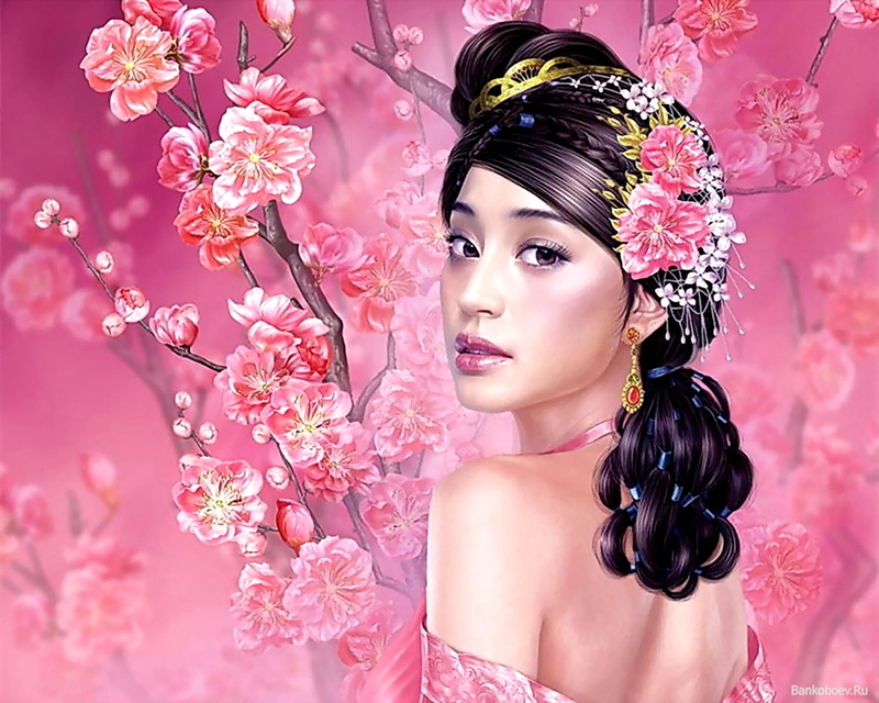 flower, beauty, background, beauty in nature, freshness, beautiful people, beautiful woman, oriental, arts culture and entertainment, 2K, glamour