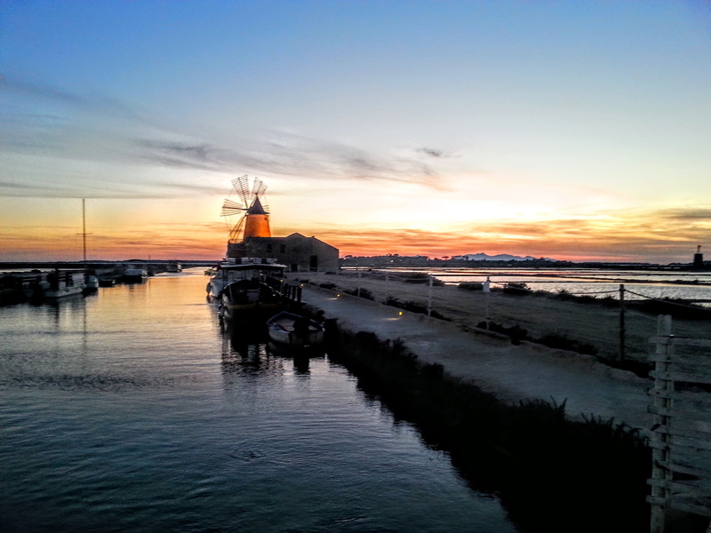 Marsala, 2K, nature, waterfront, Mozia, sea, architecture, mode of transportation, traditional, italy, nautical vessel, reflection, sky, salt, Sunset