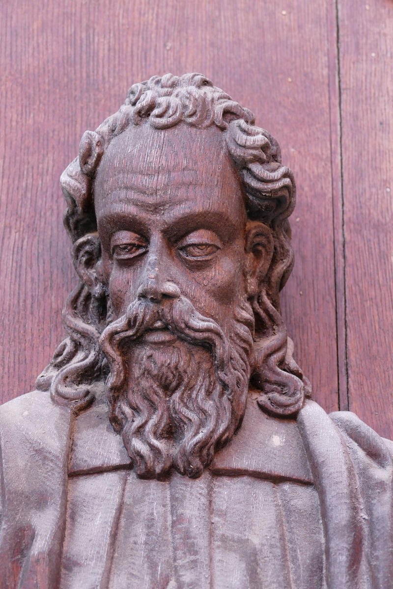 face, Wolfenbüttel, architecture, bible, figure, bart, sculpture, no people, Door, adult, craft, paul, outdoors, the past, Wood, historically, carving - craft product