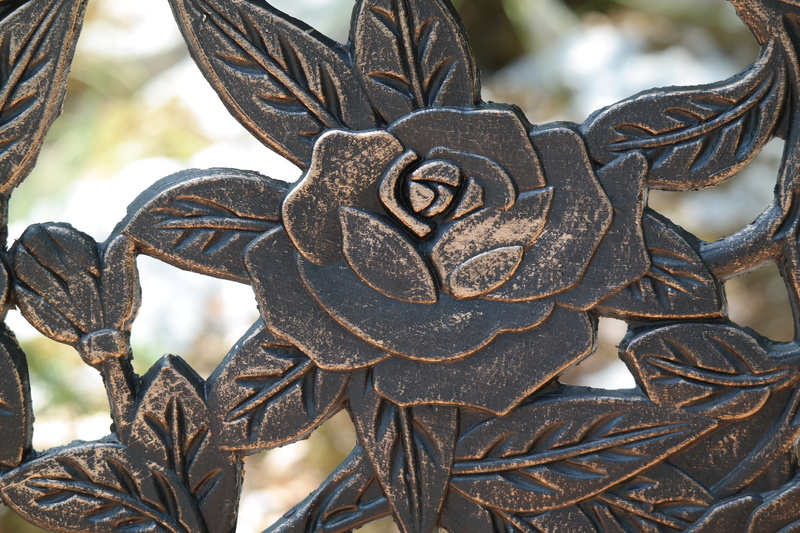 cast iron, design, ornate, decoration, rose, plant part, metal, pattern, close-up, creativity, focus on foreground, shape, outdoors, growth, sculpture