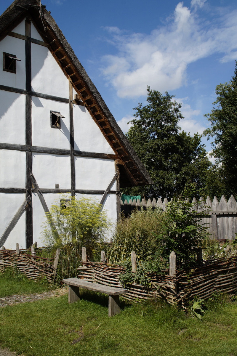 agriculture, middle ages, herb garden, ancient, facade, building exterior, kanzach, cloud - sky, knights castle, baden württemberg, nature, fachwerkhaus