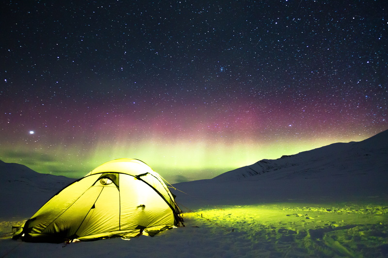dark, 5K, aurora borealis, land, beauty in nature, across, silhouette, relaxation, fire, no people, remote, star - space, astronomy, path, space, serenity