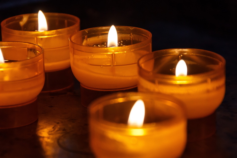 meditation, no people, romance, glowing, prayer, light, Candle, high angle view, victim candles, fire, windlight, silent, christmas, fire - natural phenomenon