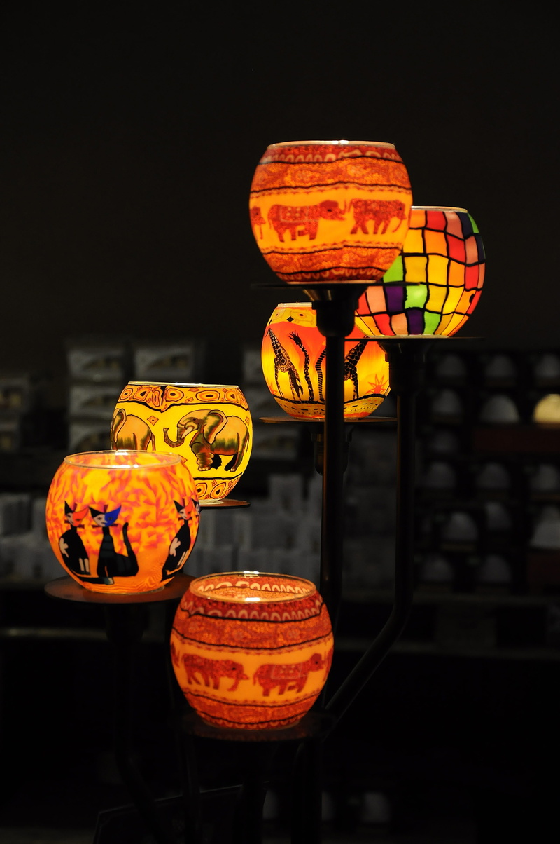 indoors, art and craft, focus on foreground, art, lighting equipment, 4K, still life, chinese lantern, decoration, lantern, bright, craft, orange color