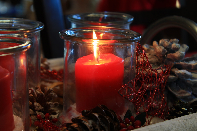 candlelight, wellbeing, food and drink, glass - material, fire - natural phenomenon, container, tea light, wax candle, 4K, romance, red, romantic, indoors