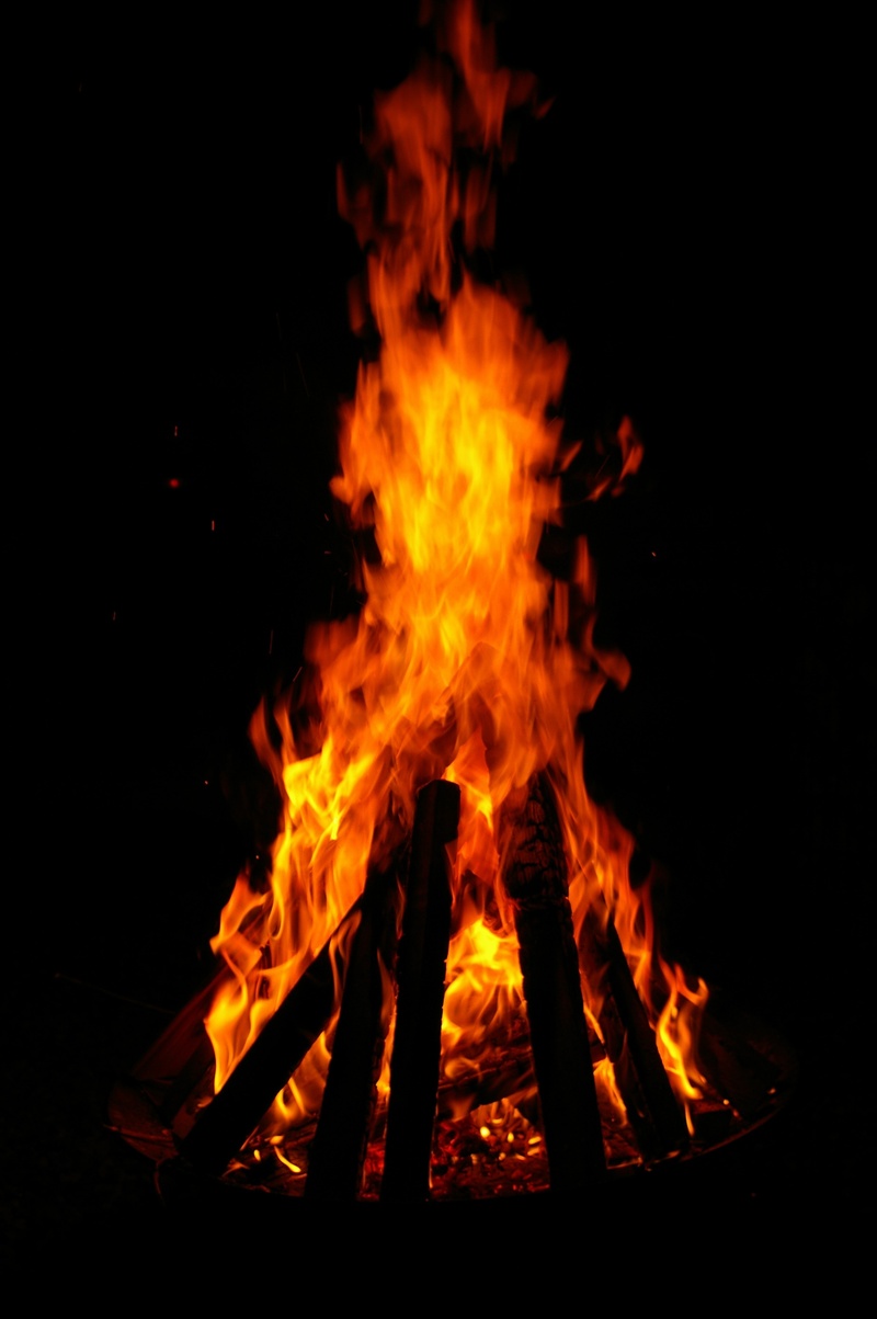 hot, orange color, bonfire, blaze, fire, night, 2K, warm, wood - material, fiery, grill flares, garden, glowing, flame, nature, long exposure, heat, at night