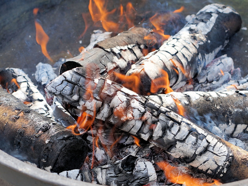 wood fire, wood, glowing, combs thread cutting, orange color, burn, smoke, fire - natural phenomenon, flame, burning, no people, glow, coal, barbecue area