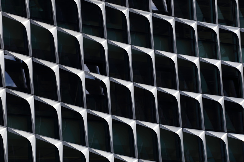 shape, building exterior, in a row, architecture, geometric shape, torii, security, bus, transportation, day, contrast, abstract, vehicle, office building exterior