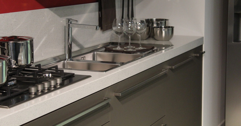 stainless steel, modern kitchen, household equipment, kitchen, domestic room, arredo, metal, sink, modern, luxury, apartment, furniture, hygiene, 5K, faucet