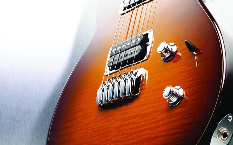 arts culture and entertainment, sound, wood - Material, string Instrument, fretboard, electro, musical equipment, in a row, still life, brown, singing