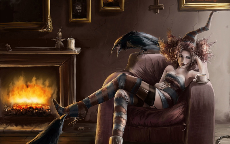 k, mobile, fantasy, desktop, hd, beautiful, lonely, 4K, women, images, art, witches