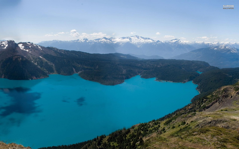 nature, mountains, lake, scenery, trees, garibaldi, 1080P, water, landscape, huge, nature and lan, canada