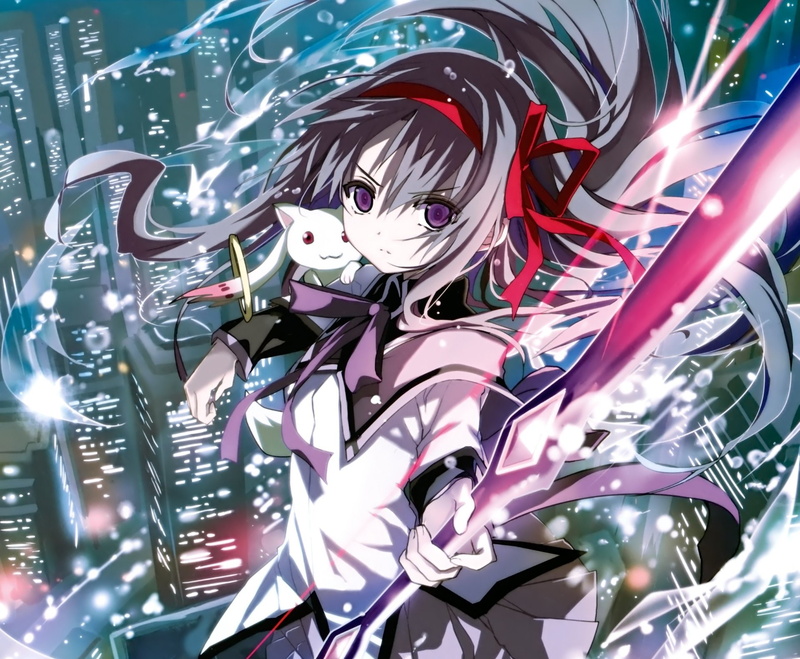 Anime, Kyubey (Puella Magi Madoka Magica), Puella Magi Madoka Magica, 1080P, Homura Akemi