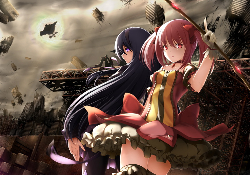 1080P, Homura Akemi, Puella Magi Madoka Magica, Madoka Kaname, Anime