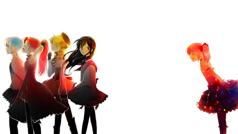 cartoon/comic, anime, magica, hd, puella, magi, madoka, white, 2K