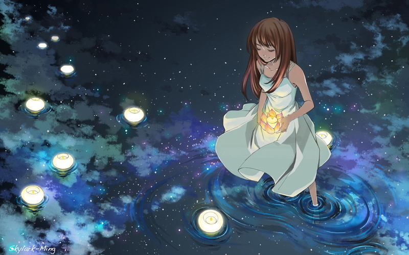 young adult, fireflies, women, girls, one person, brown, clothing, hair, second, 1080P, girl, summer, haired, cartoon, nature, wal, lifestyles, leisure activity