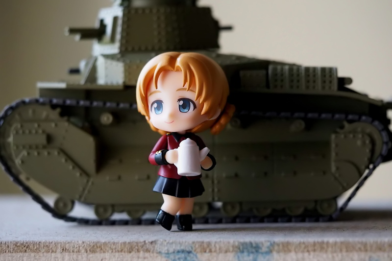 panzer, face, character, close-up, white color, figurine, happy, small, indoors, cartoon, day, anime, male likeness, lady, childhood, 4K, japanese, series