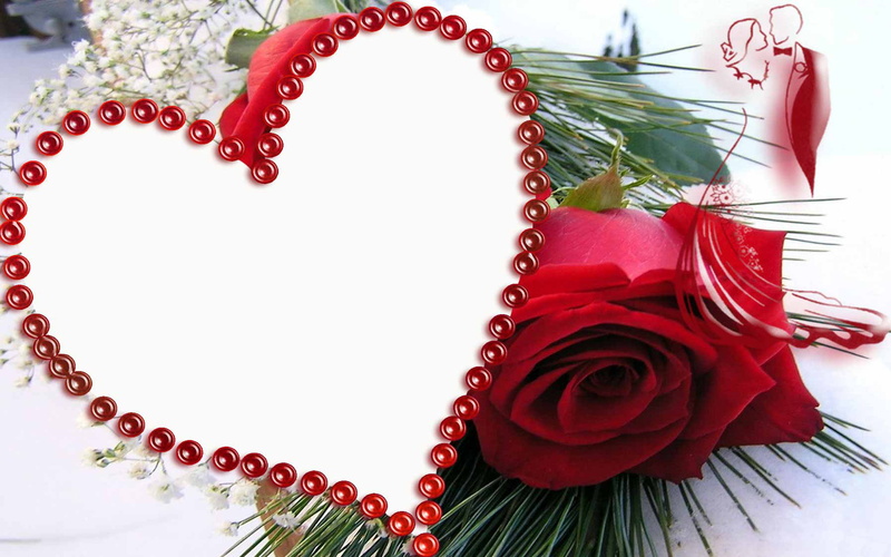 backgrounds, marriage, red, desktop, love, rose, heart, beautiful, 2K, frames
