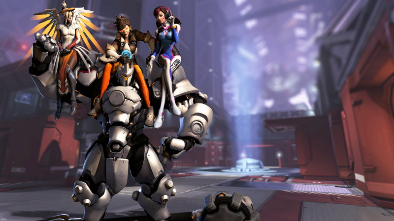 Reinhardt Wilhelm, Overwatch, Tracer (Overwatch), Mercy (Overwatch), 4K, Reinhardt (Overwatch), Blizzard Entertainment, D.Va (Overwatch)