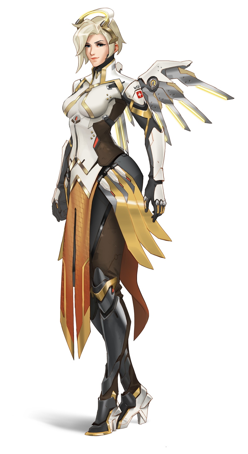 artwork, digital art, Mercy (Overwatch), Blizzard Entertainment, Overwatch 2, Overwatch, video games, 5K, concept art