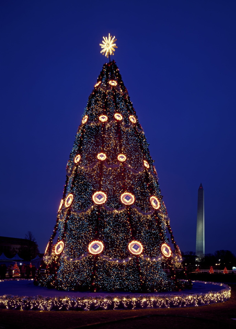 star, merry, national christmas tree, outdoors, clear sky, night, bright, national mall, christmas lights, christmas, built structure, christmas ornament
