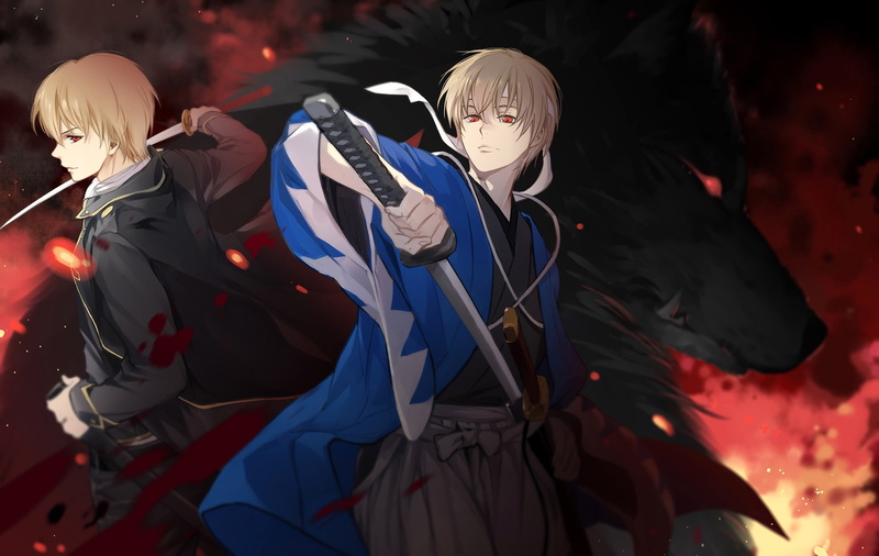 gintama, mask - disguise, event, 1080P, Anime, disguise, shinsengumi, focus on foreground, costume, celebration, night, representation, lifestyles, arts culture and entertainment