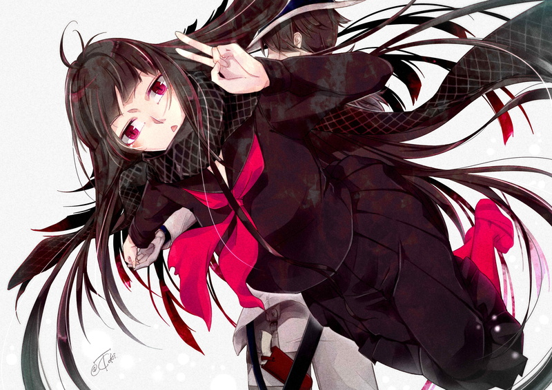 mask, close-up, portrait, costume, black hair, clothing, hairstyle, Anime, oryuu, leisure activity, day, adult, disguise, koha ace, headshot, women, fate grand order