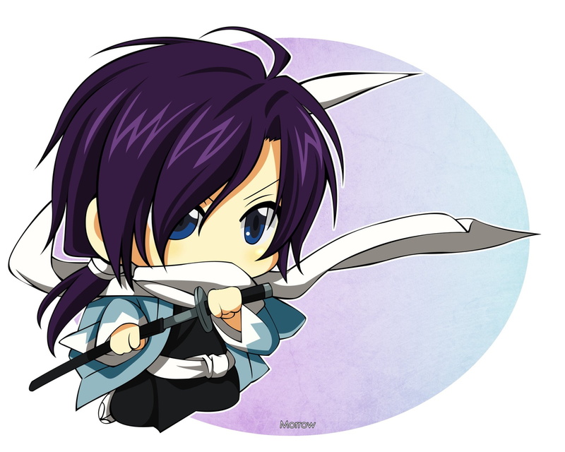 Saitou Hajime, Samurai, Vector, Chibi, 1080P, Fan Art, Hakuouki Shinsengumi Kitan, Anime