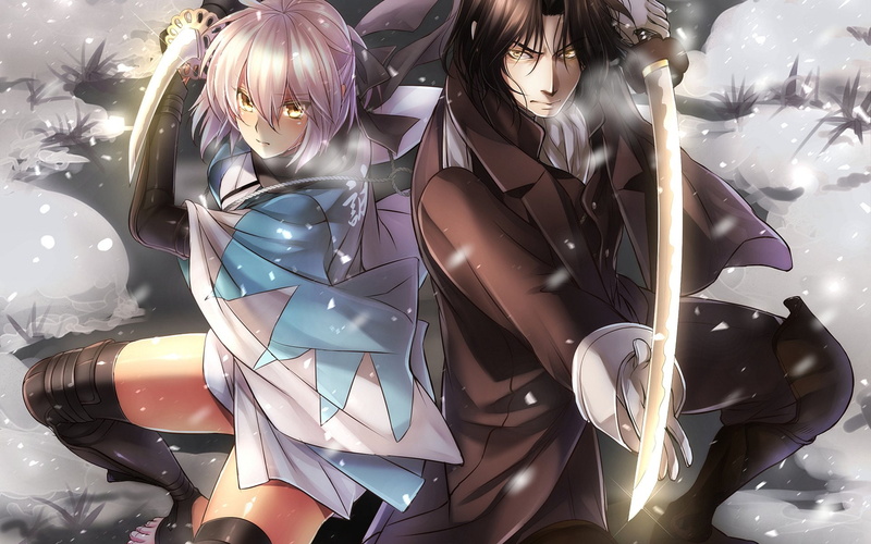 Crossover, Fate/Grand Order, Toshizou Hijikata, Anime, Drifters, Sakura Saber, Okita Souji, 1080P