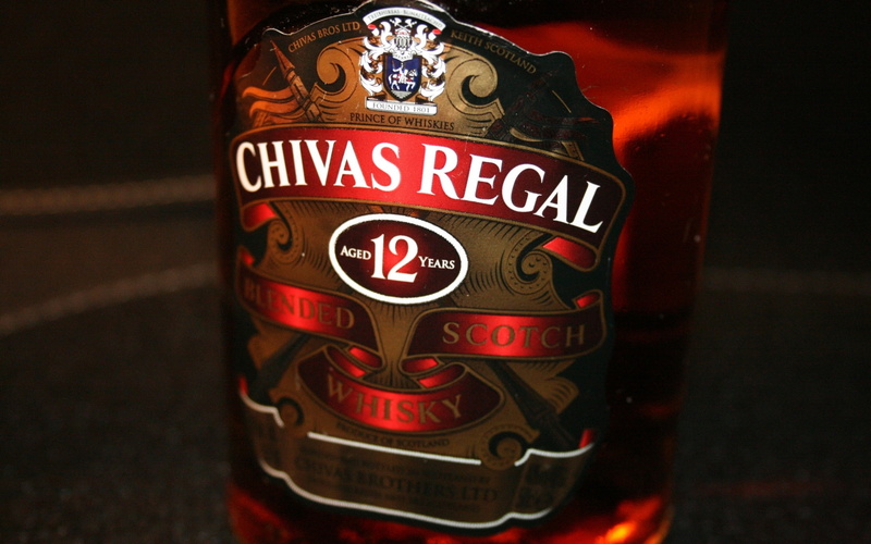 chivas, hd, communication, bottle, night, illuminated, drink, refreshment, sign, western script, whiskey, red, can, metal, burning, focus on foreground