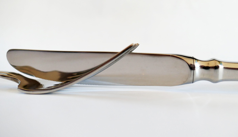 fork, sunglasses, studio shot, silver colored, paper, eating utensil, fashion, cut out, close-up, shiny, 4K, gloss, white background, metal, glasses, reflection