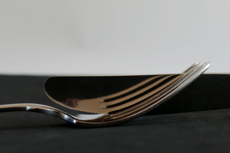 gray background, eating utensil, steel, crockery, indoors, colored background, no people, 5K, cutlery, tine, household equipment, spoon, still life, metal