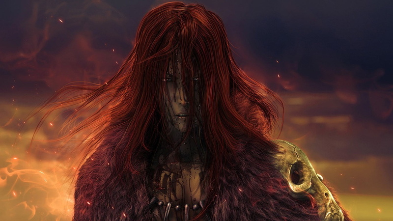 Abarai Renji, headshot, leisure activity, adult, anime, rear view, lifestyles, nature, dyed red hair, realistic, one person, character, hairstyle, long hair