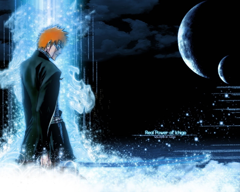 moon, bankai, x, ichigo, hd, Light, kurosaki, art, 720P, bleach, anime