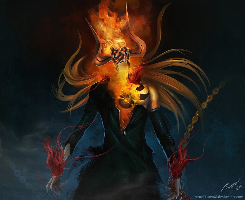 vastolorde, kurosaki, bleach, x, ichigo, hd, art, hair, demon, anime, long, hollow, blondes, 720P, fire, manga, Skulls