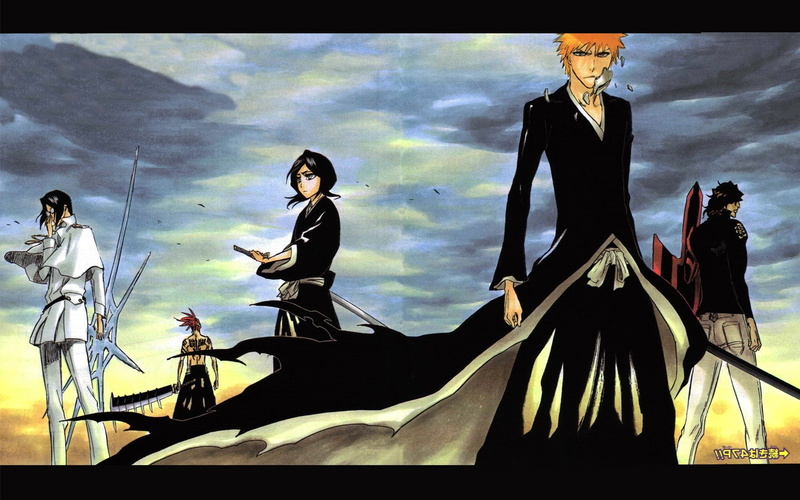 Kuchiki Rukia, Ishida Uryu, Bleach, 720P, Manga, Abarai Renji, Yasutora Sado, Kurosaki Ichigo